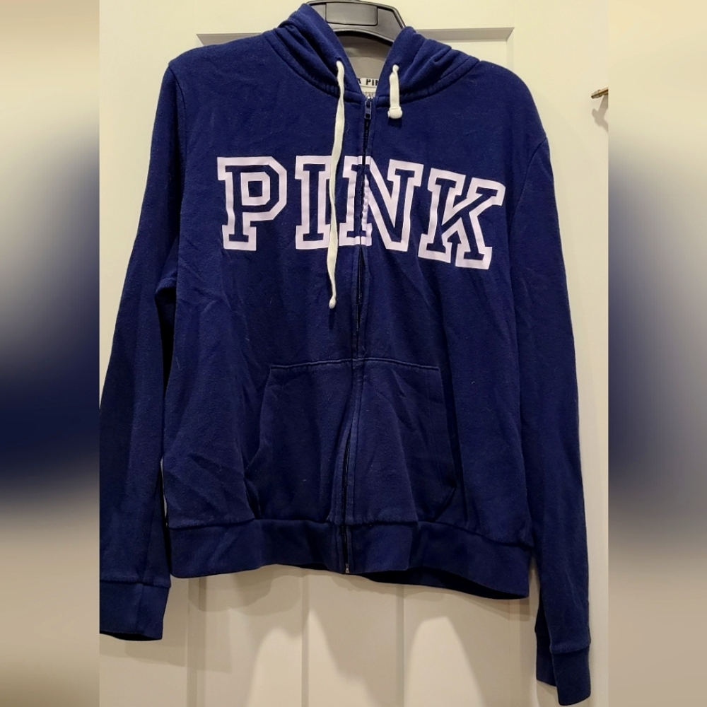 Vintage VS PINK logo zip up hoodie